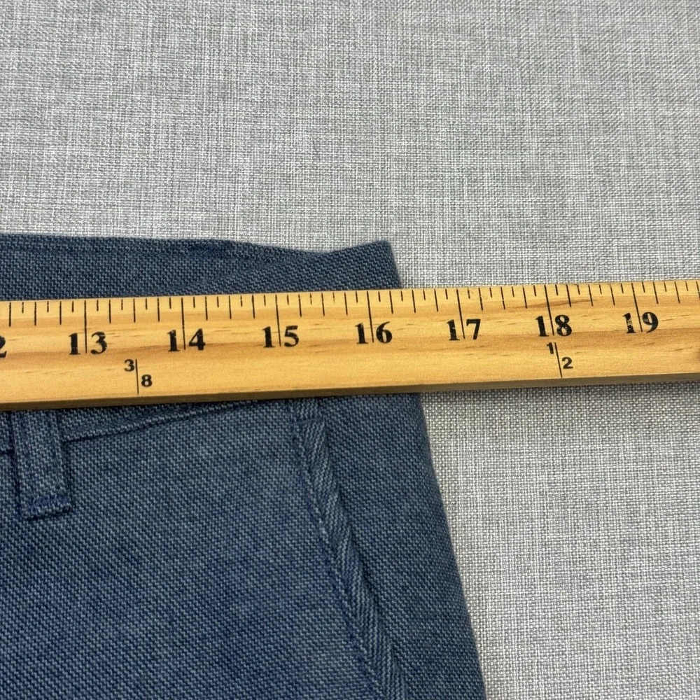 ASH & ERIE Pants Mens 31x28 Blue Chino Regular Fit Flat Front Pockets Stretch